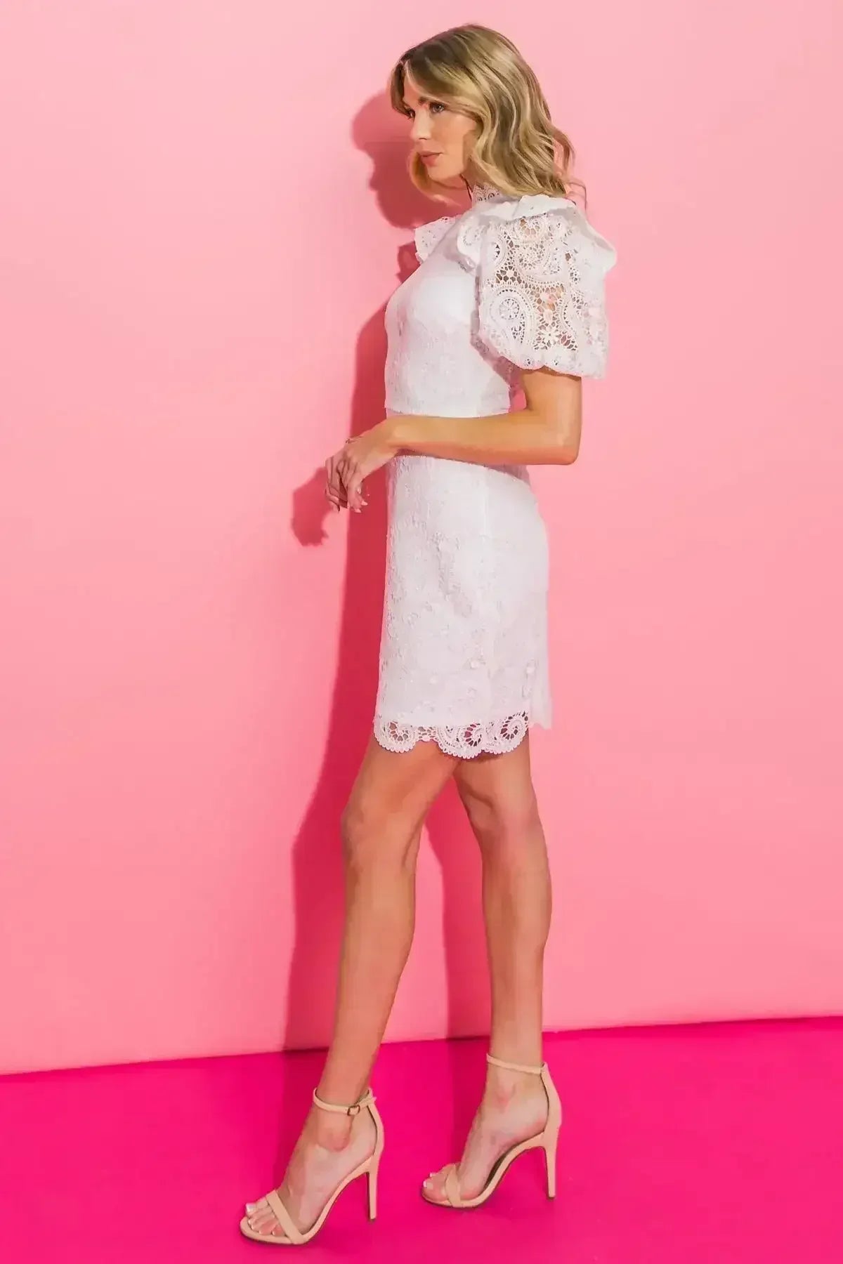 INFINITE GLORY LACE MINI DRESS - FINAL SALE