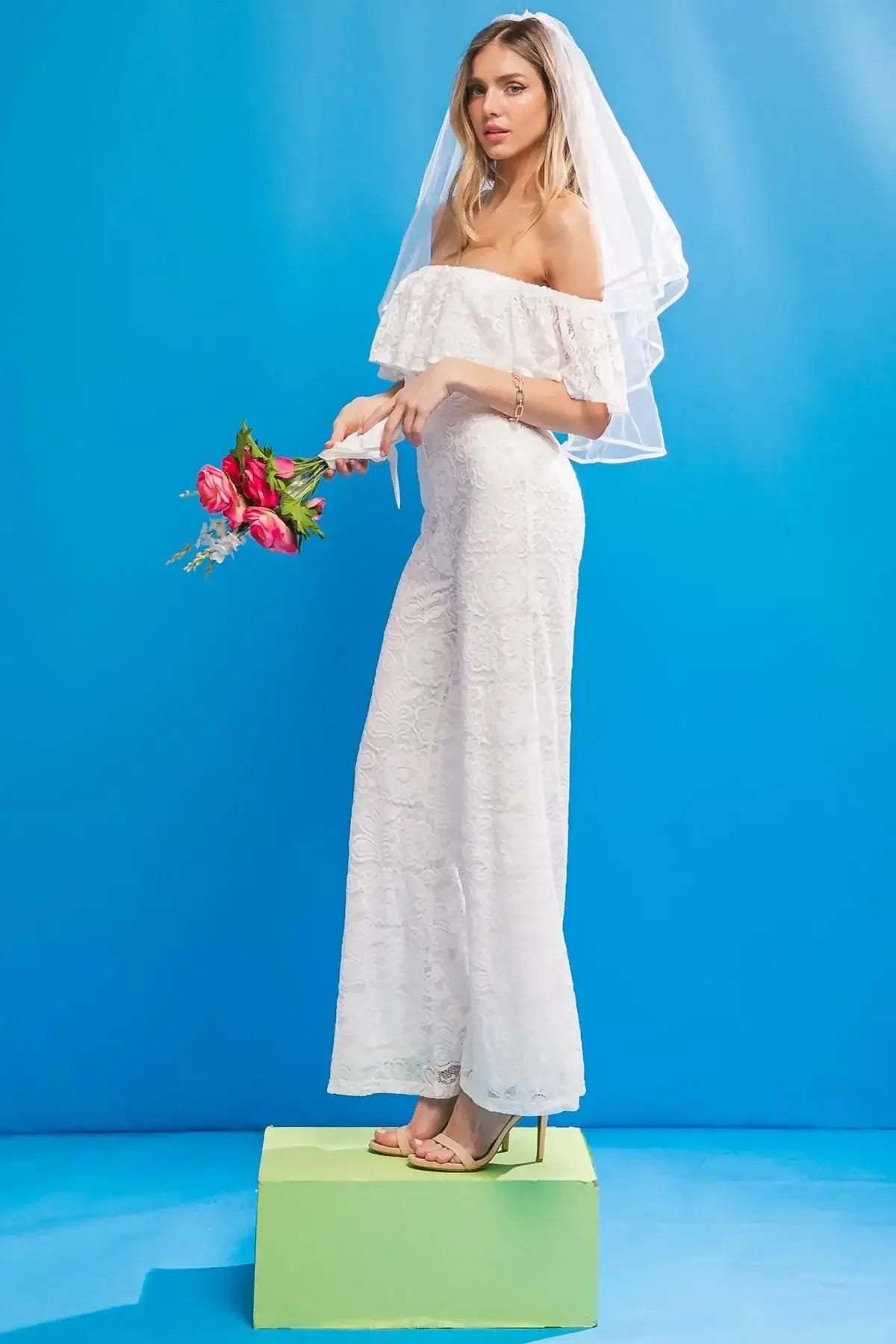 FATE INTERVENES WHITE LACE JUMPSUIT