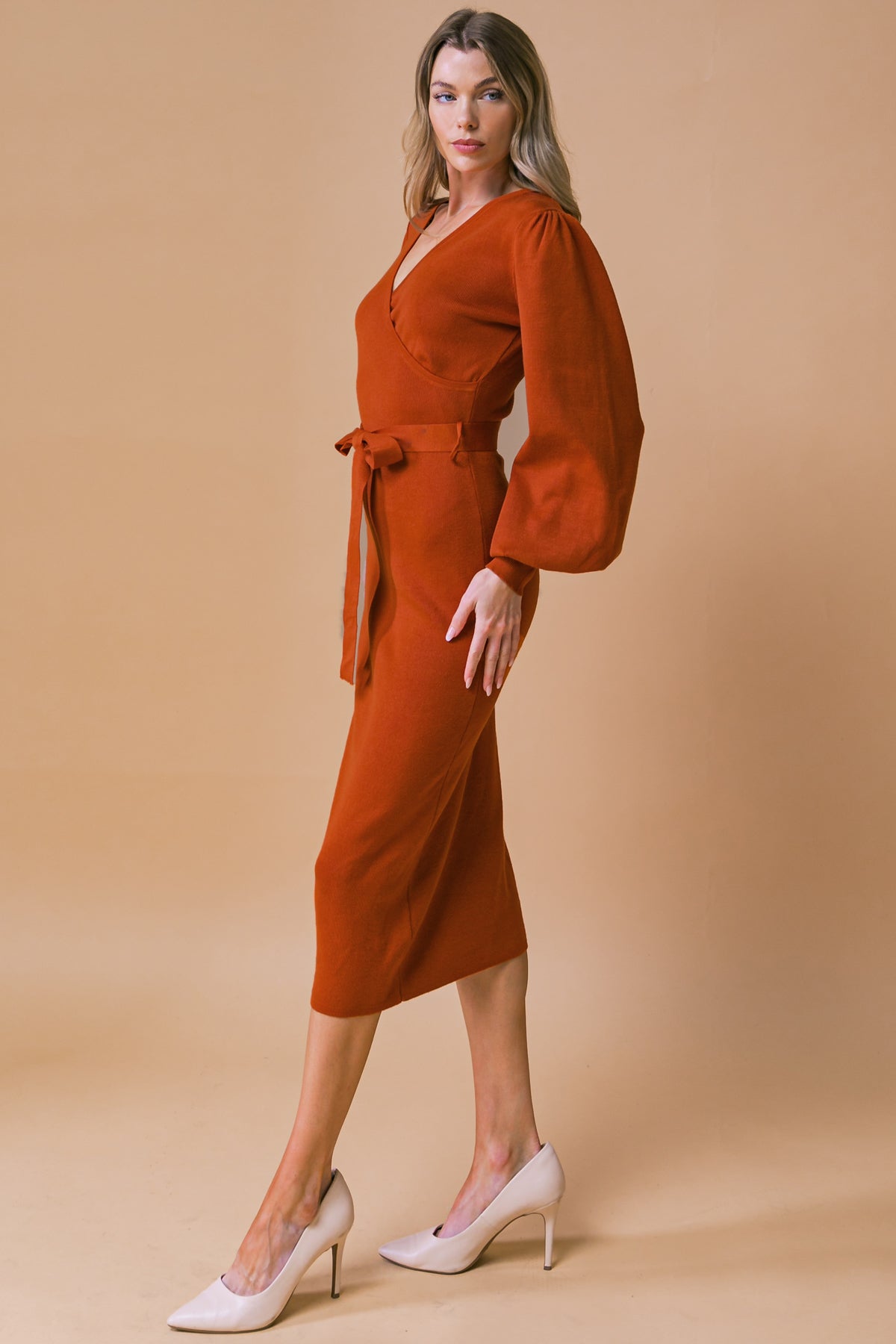 MATILDA MIDI LONG SLEEVE SWEATER DRESS