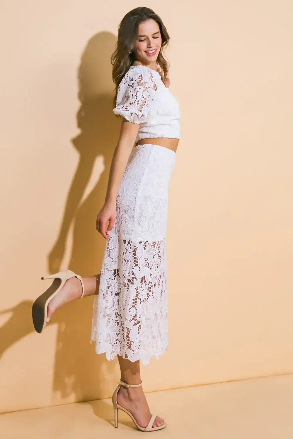 LACE REVERIE TOP & SKIRT SET