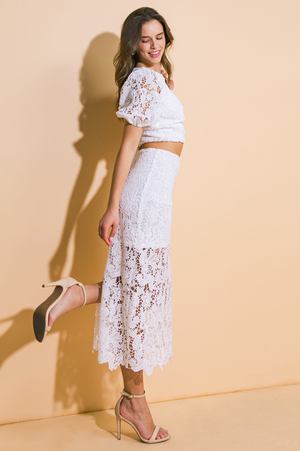 LACE REVERIE TOP & SKIRT SET