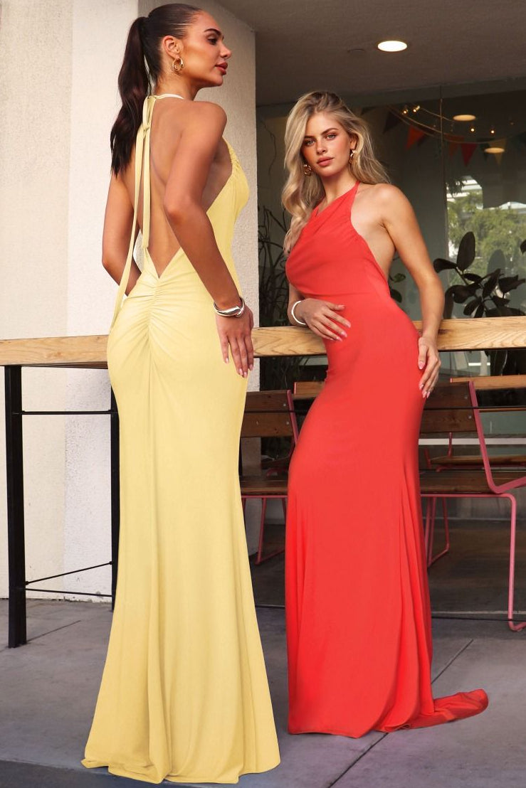Alyah Maxi - Adjustable Neckline Dress