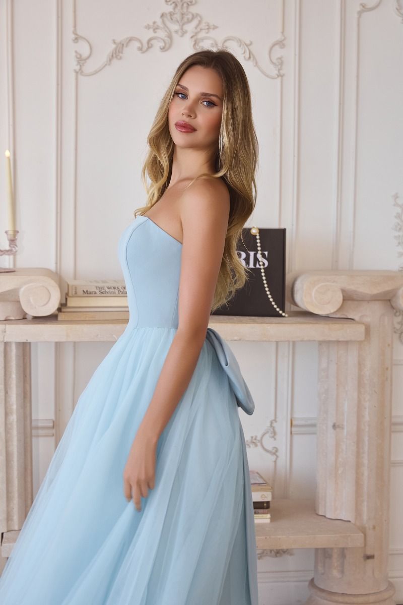 OPHELIA GOWN - STRAPLESS A-LINE DRESS WITH BOW