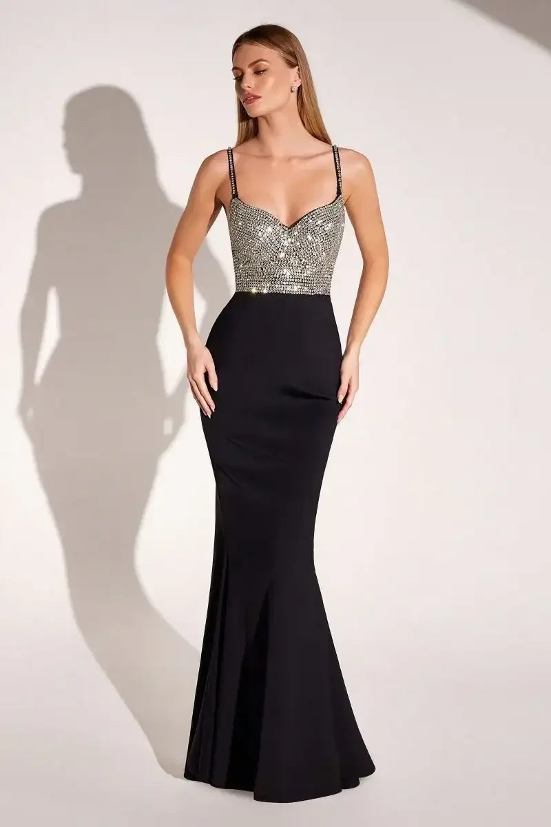BODHI CRYSTAL BODICE MAXI DRESS