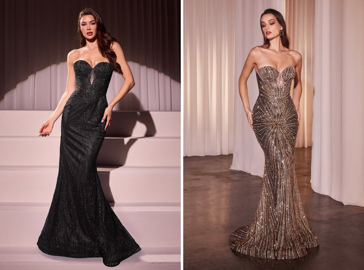 Shop the Stunning Black/Gold Maddox Gown - Elegance from Lady