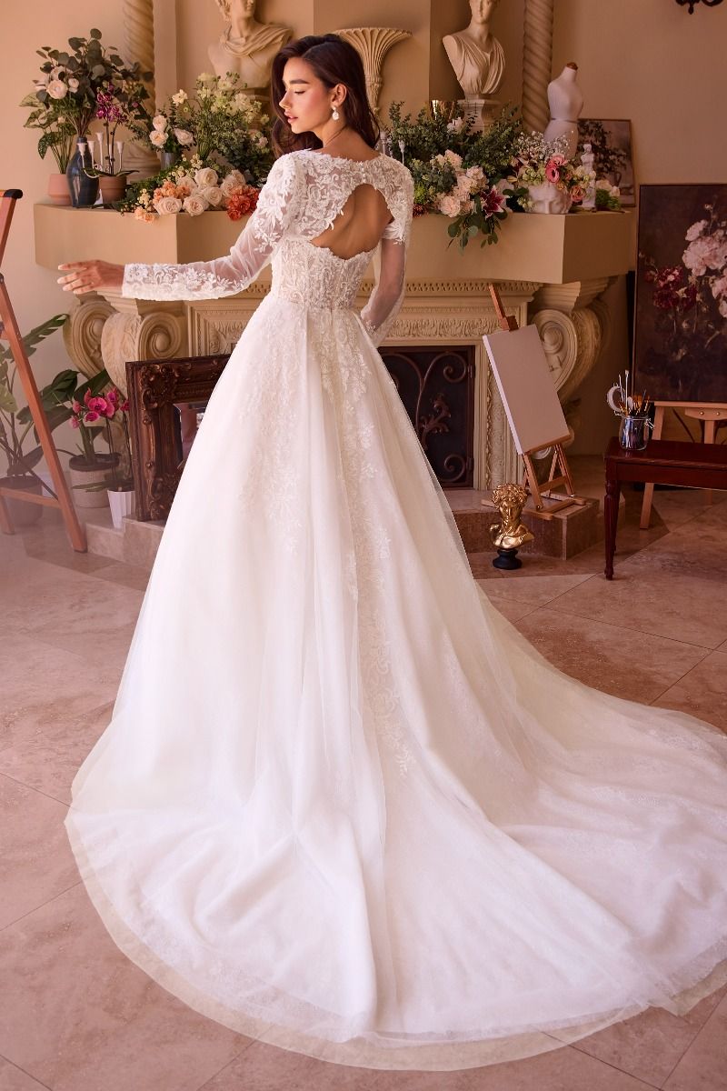 WL037 - Strapless Wedding Ball Gown & Lace Bolero - Andrea & Leo