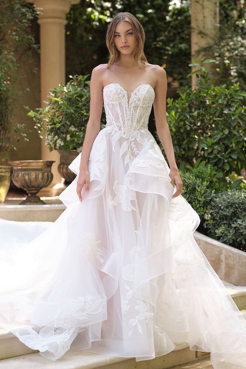 WL059 Star Lily Floral Ball Gown - Andrea & Leo | Lady Black Tie