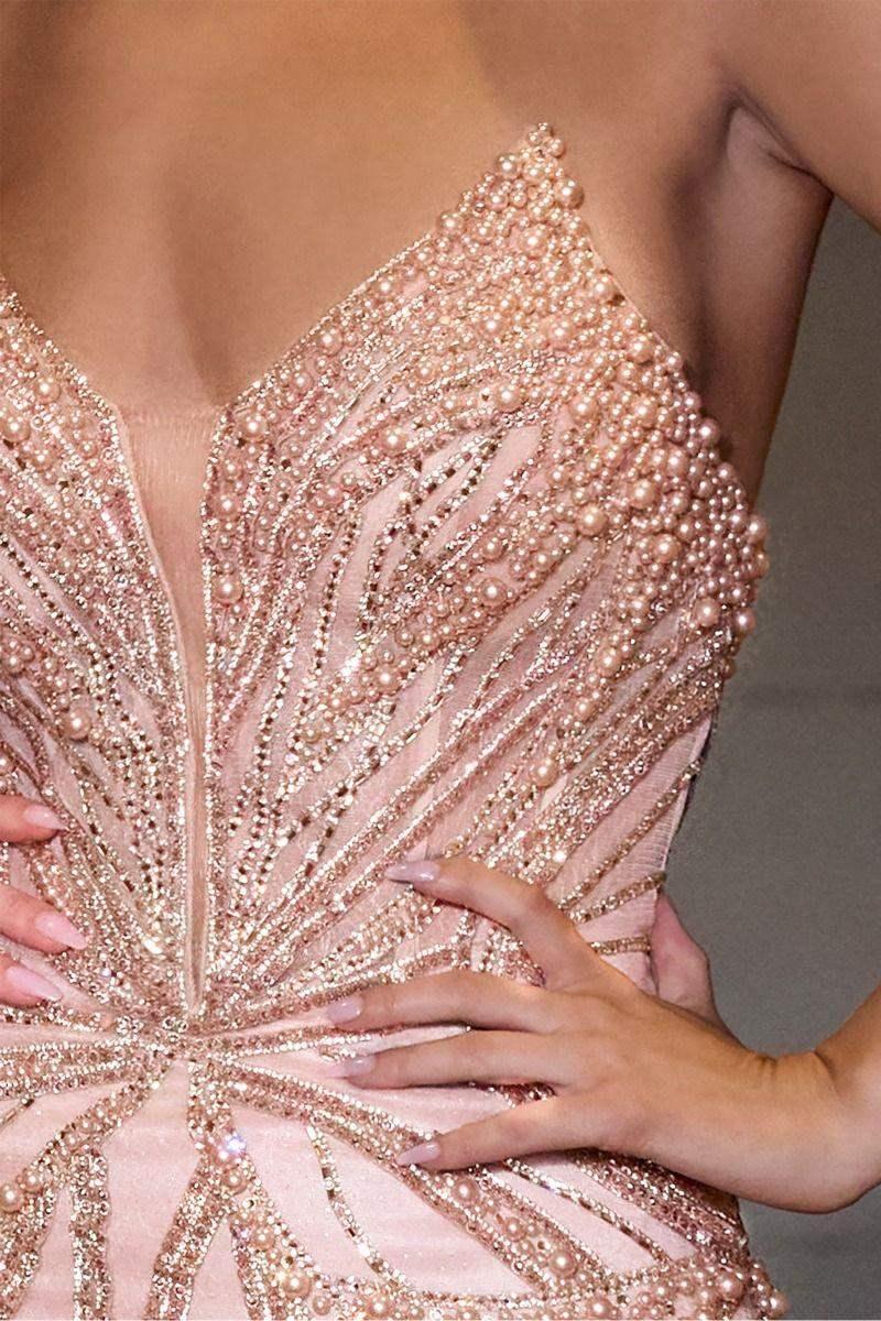 Zoomed in Pearl Prom Dress from Lady Black Tie Collection