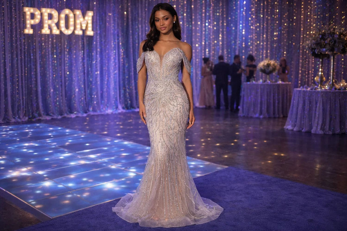 how to accessorize a beaded dress Prom Dresses for 2026: Sparkly, Strapless Styles That Stand Out EVENTS-BIRTHDAY Farm Rio Blue Flower Size:Red