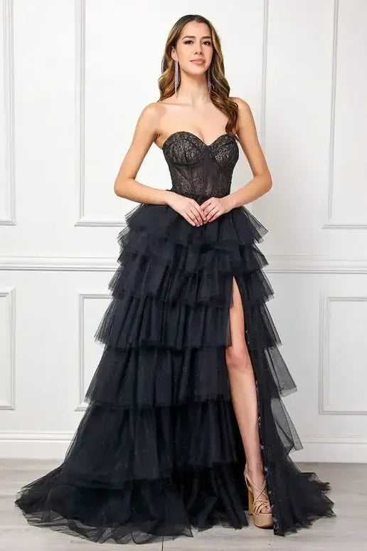 Tennessee Gown - Tiered Lace Corset Ball Gown