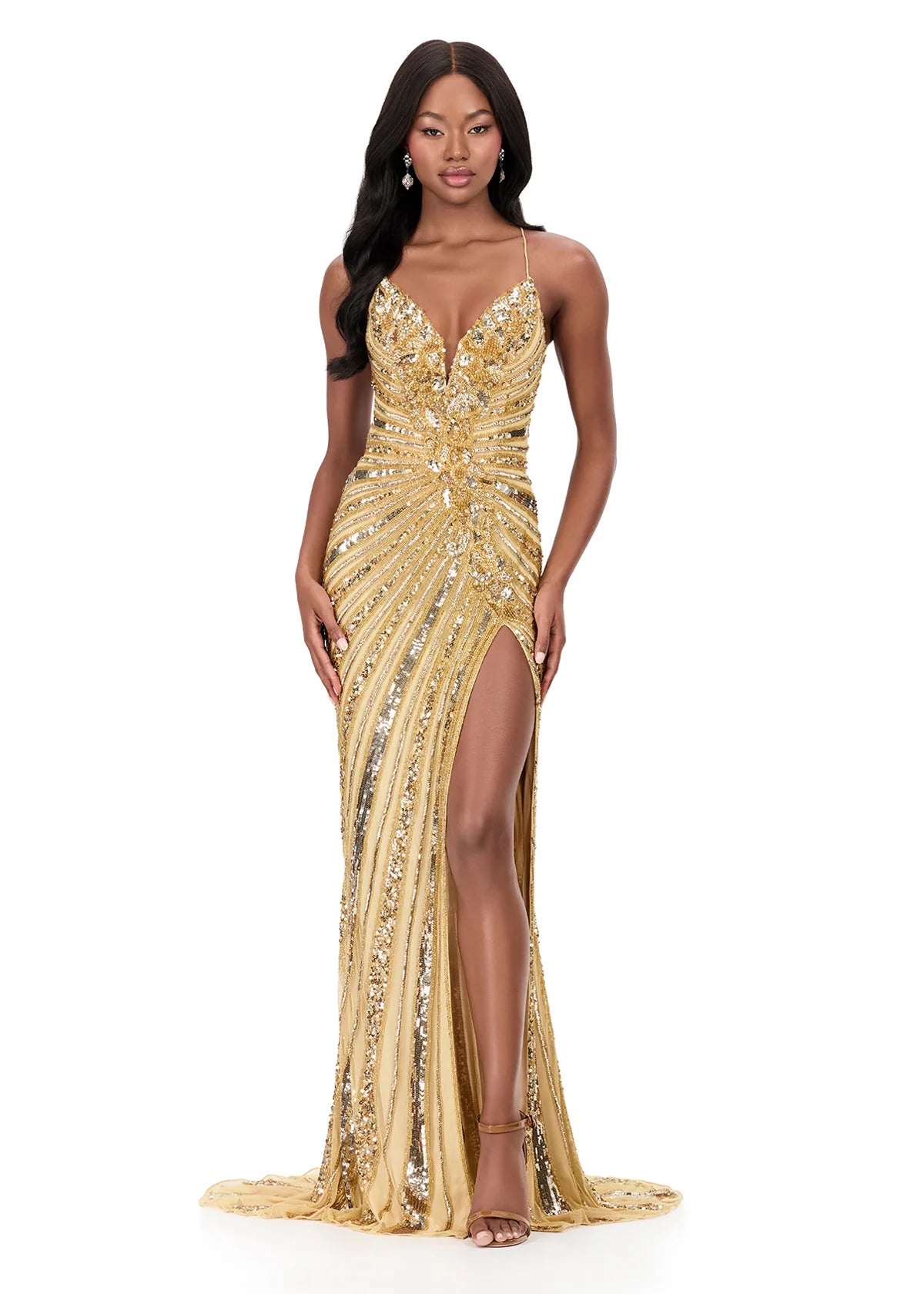 ASHLEYlauren 12149 – Floral Sequin Beaded V-Neck Gown | Lady Black Tie ASHLEYlauren 12149 – Floral Sequin Beaded V-Neck Gown | Lady Black Tie