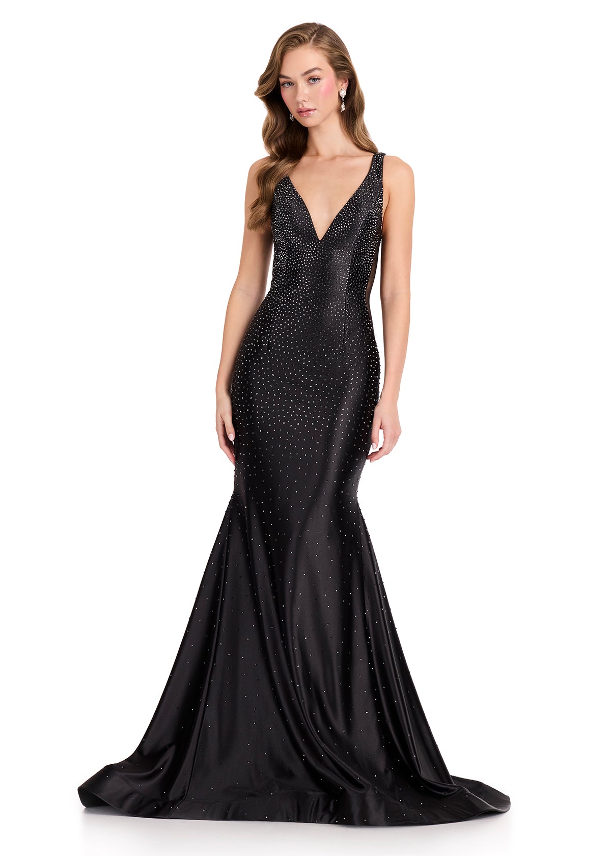 ASHLEYlauren 12414 Dress in Black.