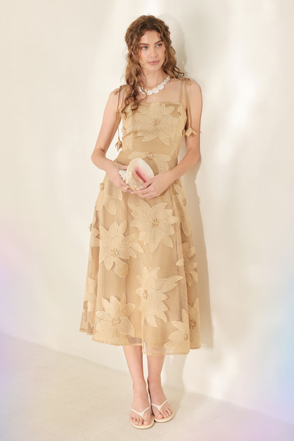 Sahara Sands - Floral Lace Midi Dress