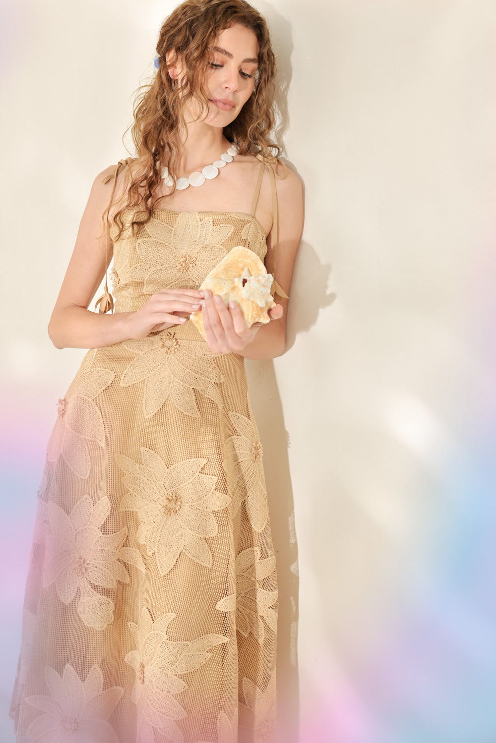 Sahara Sands - Floral Lace Midi Dress