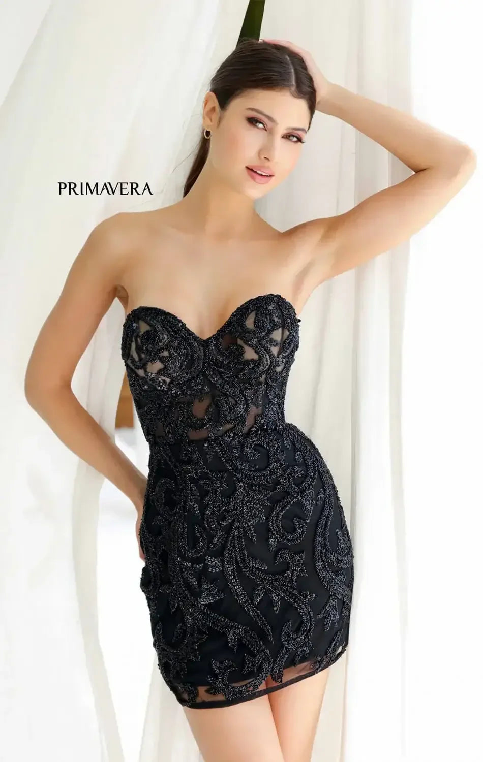 4227 - Primavera - Corset Beaded Mini Dress