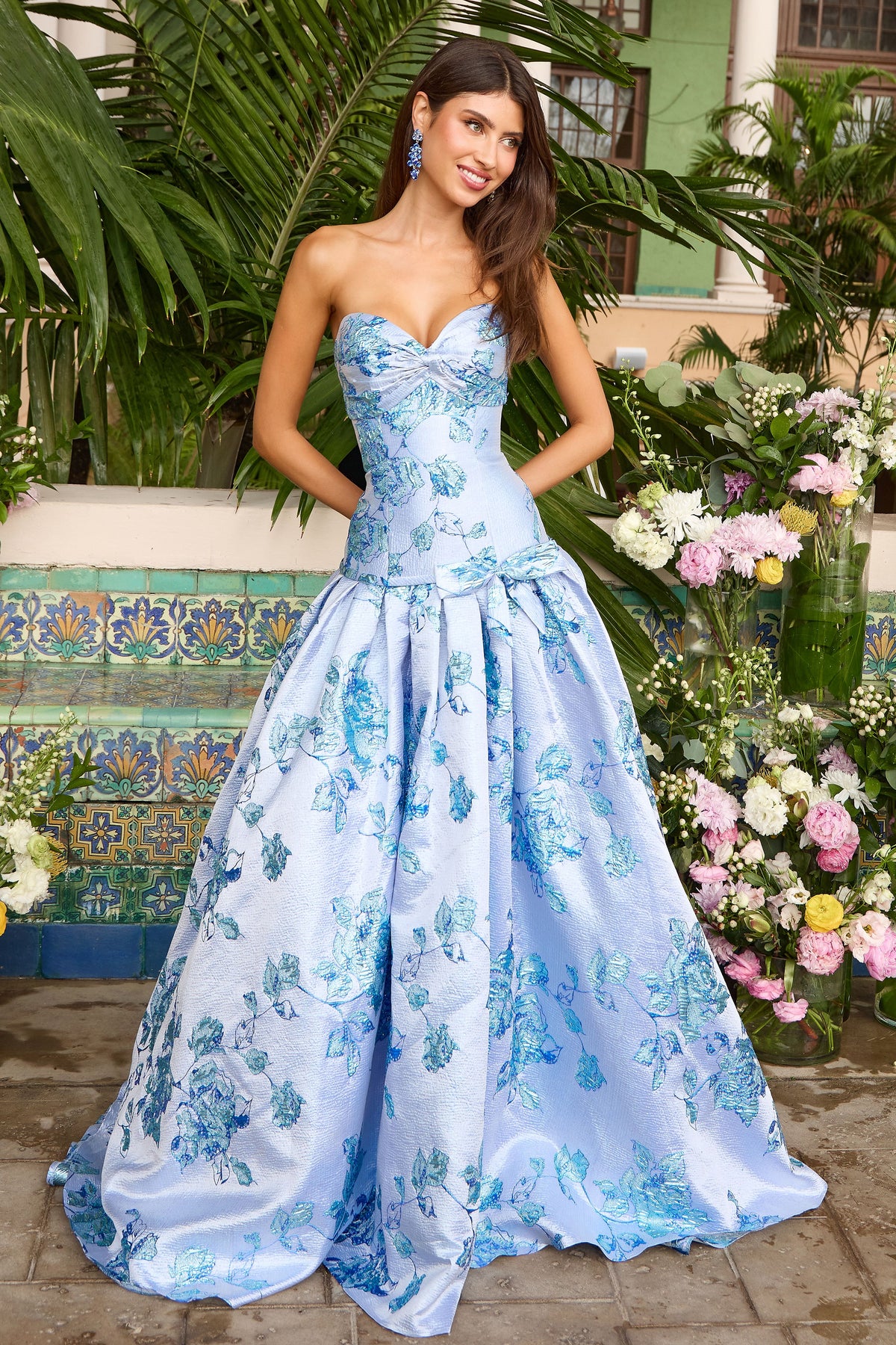 Ava Presley 42460 in Periwinkle, front view | Lady Black Tie