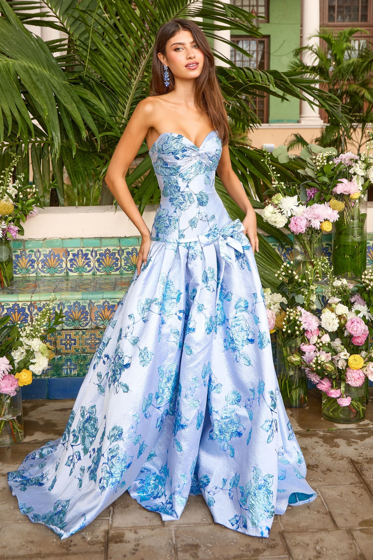 Ava Presley 42460 in Periwinkle, front view | Lady Black Tie