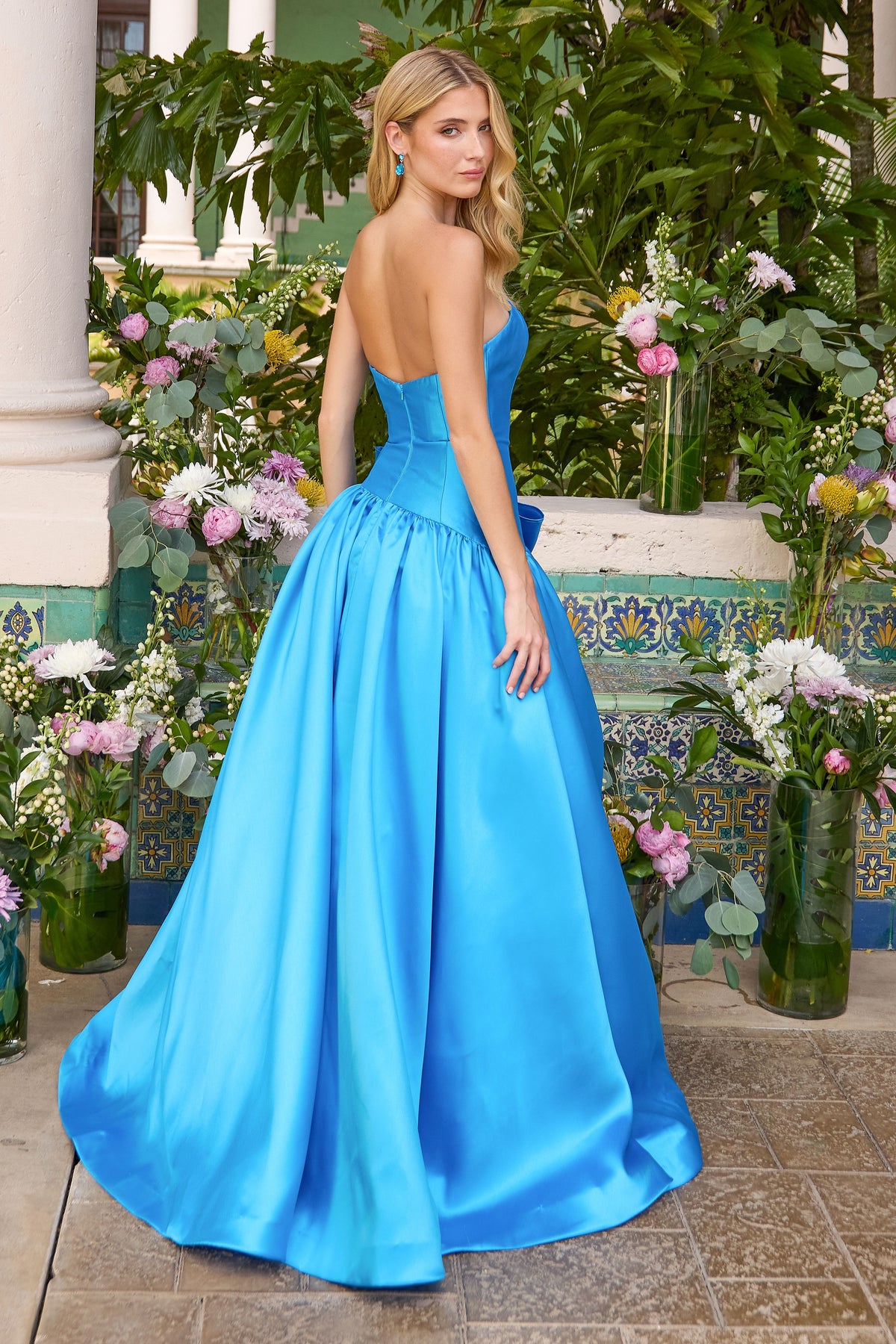 Ava Presley 42477 in Ocean, back view | Lady Black Tie
