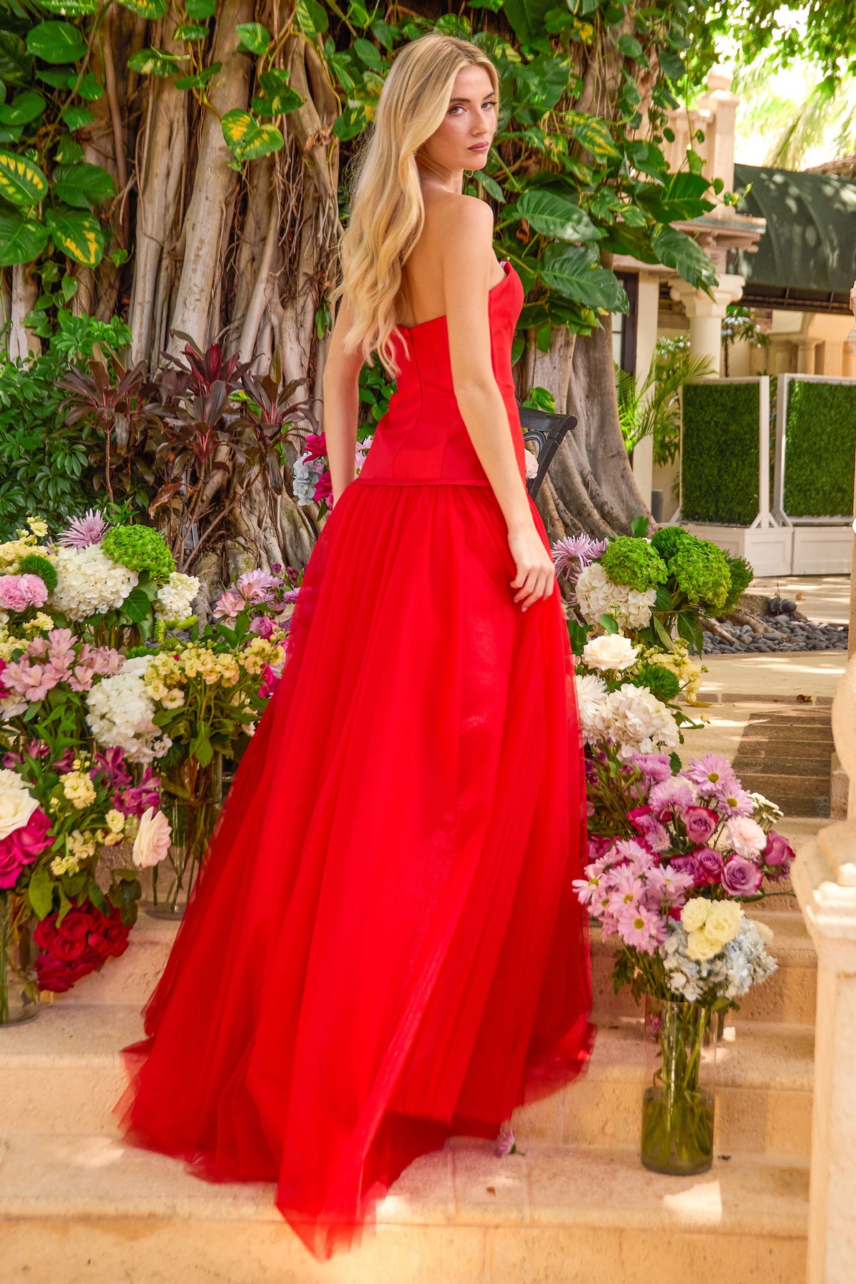 Ava Presley 42521 in Red, back view | Lady Black Tie