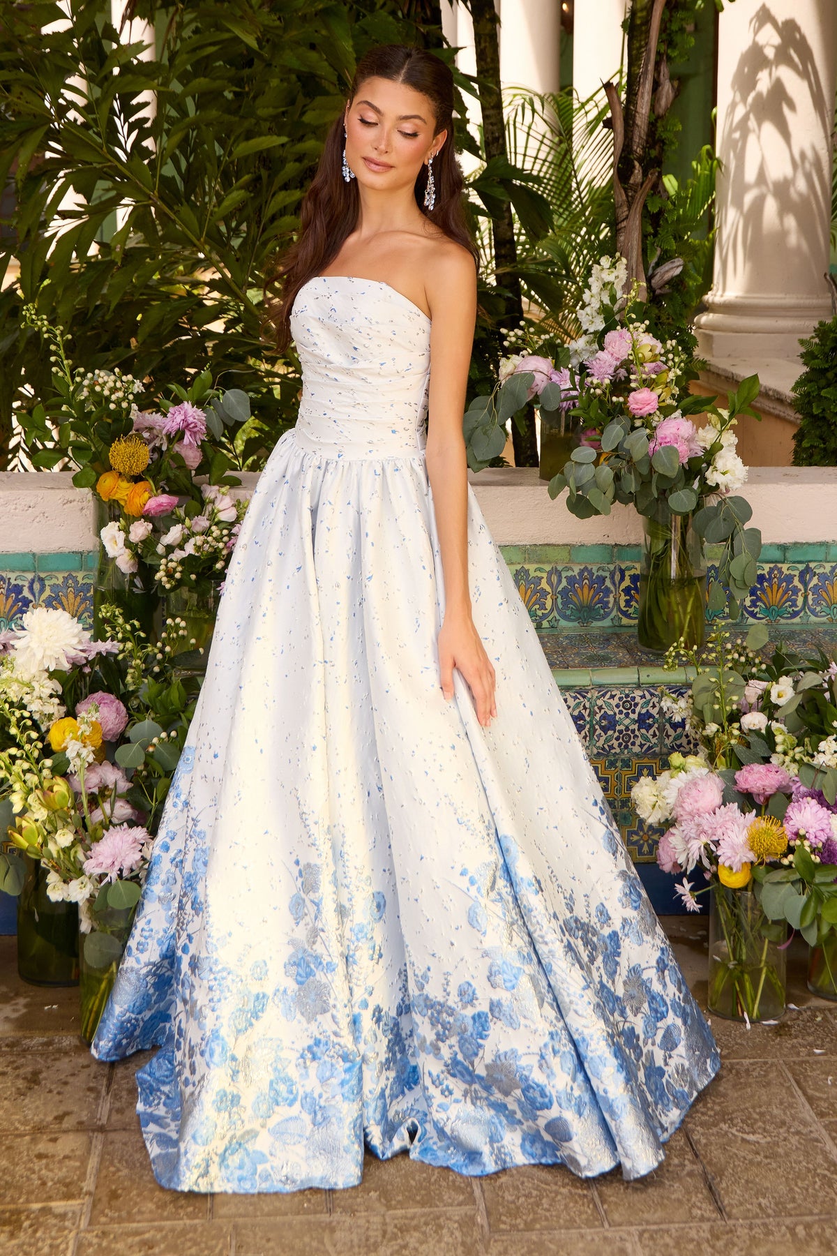 Ava Presley 42540 in Light Blue, front view | Lady Black Tie