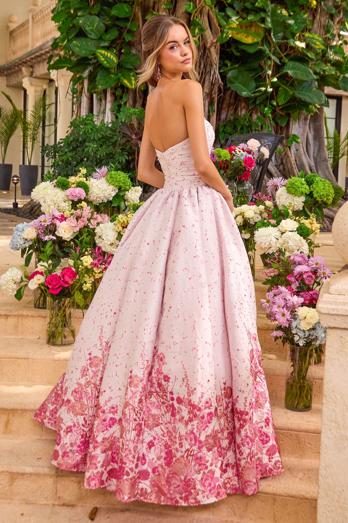 Ava Presley 42540 in Pink, back view | Lady Black Tie