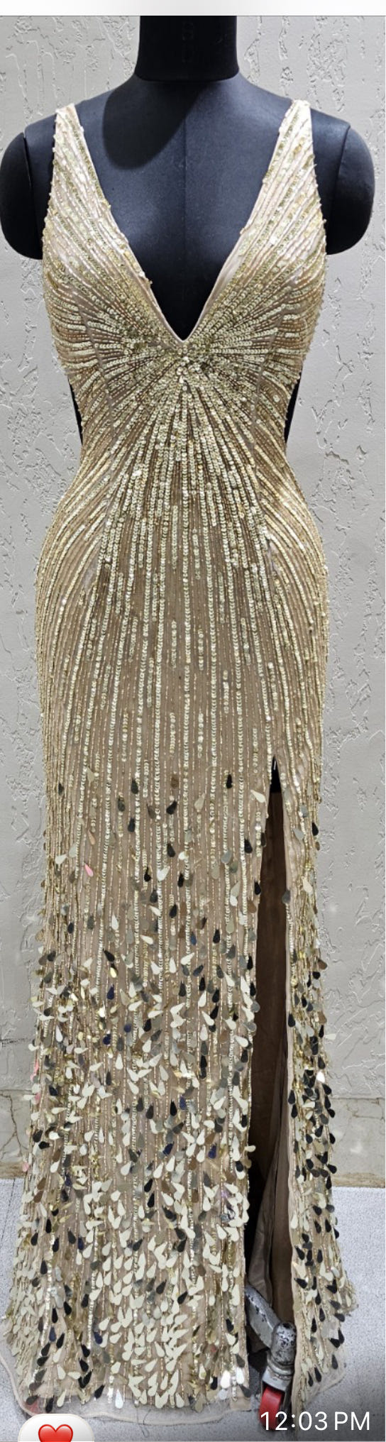 4527 - Primavera - Beaded Gown with Open Back