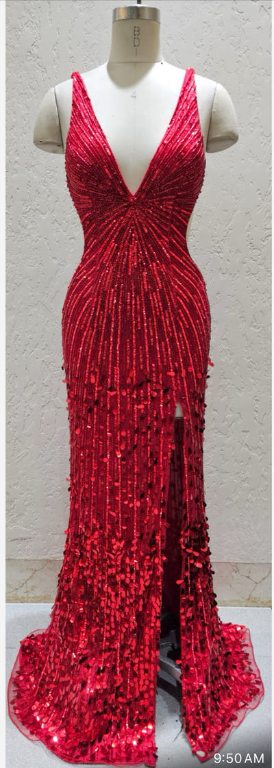 4527 - Primavera - Beaded Gown with Open Back