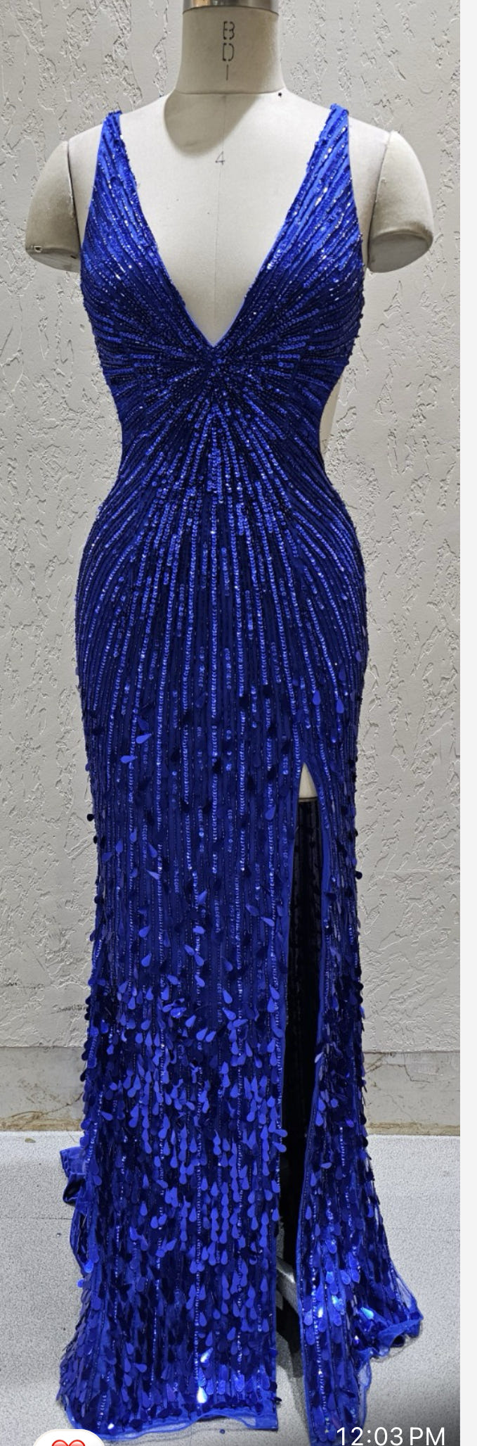 4527 - Primavera - Beaded Gown with Open Back