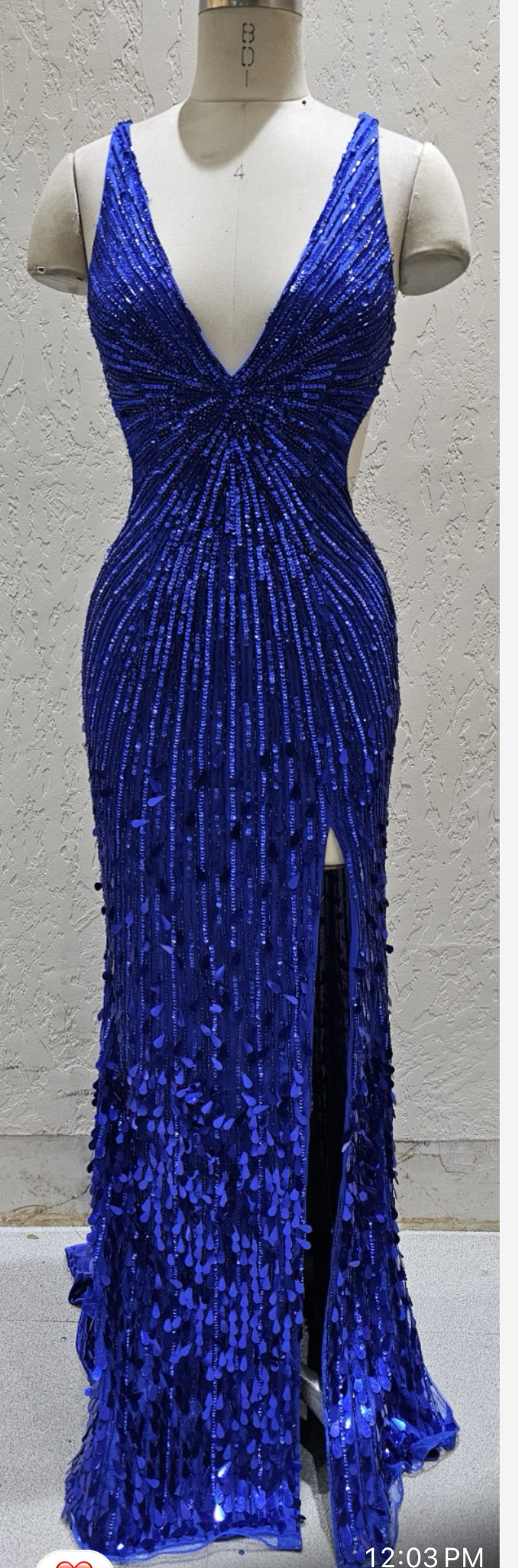 4527 - Primavera - Beaded Gown with Open Back