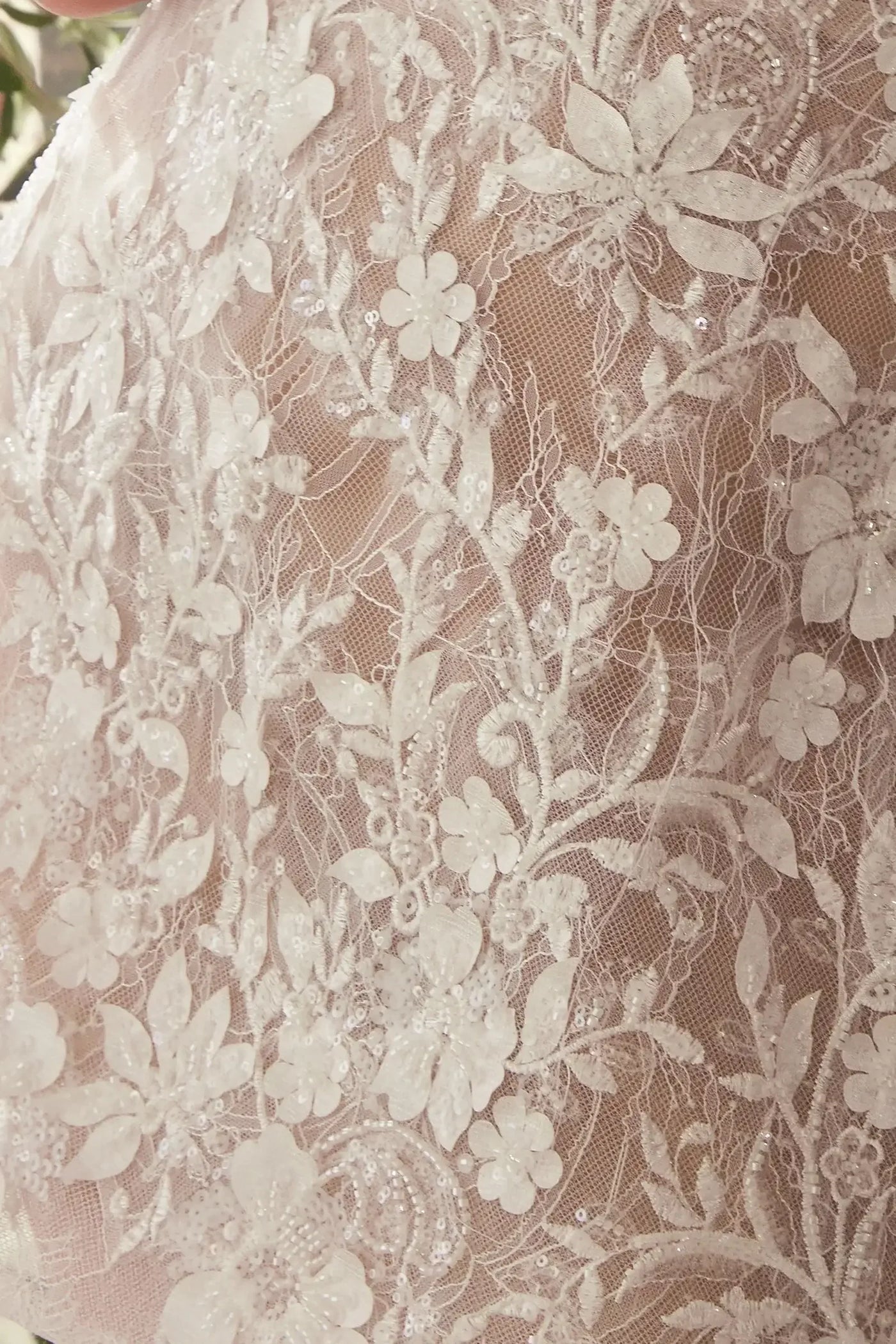 WL084 - STRAPLESS SHORT LACE MIDI WEDDING DRESS - Andrea & Leo