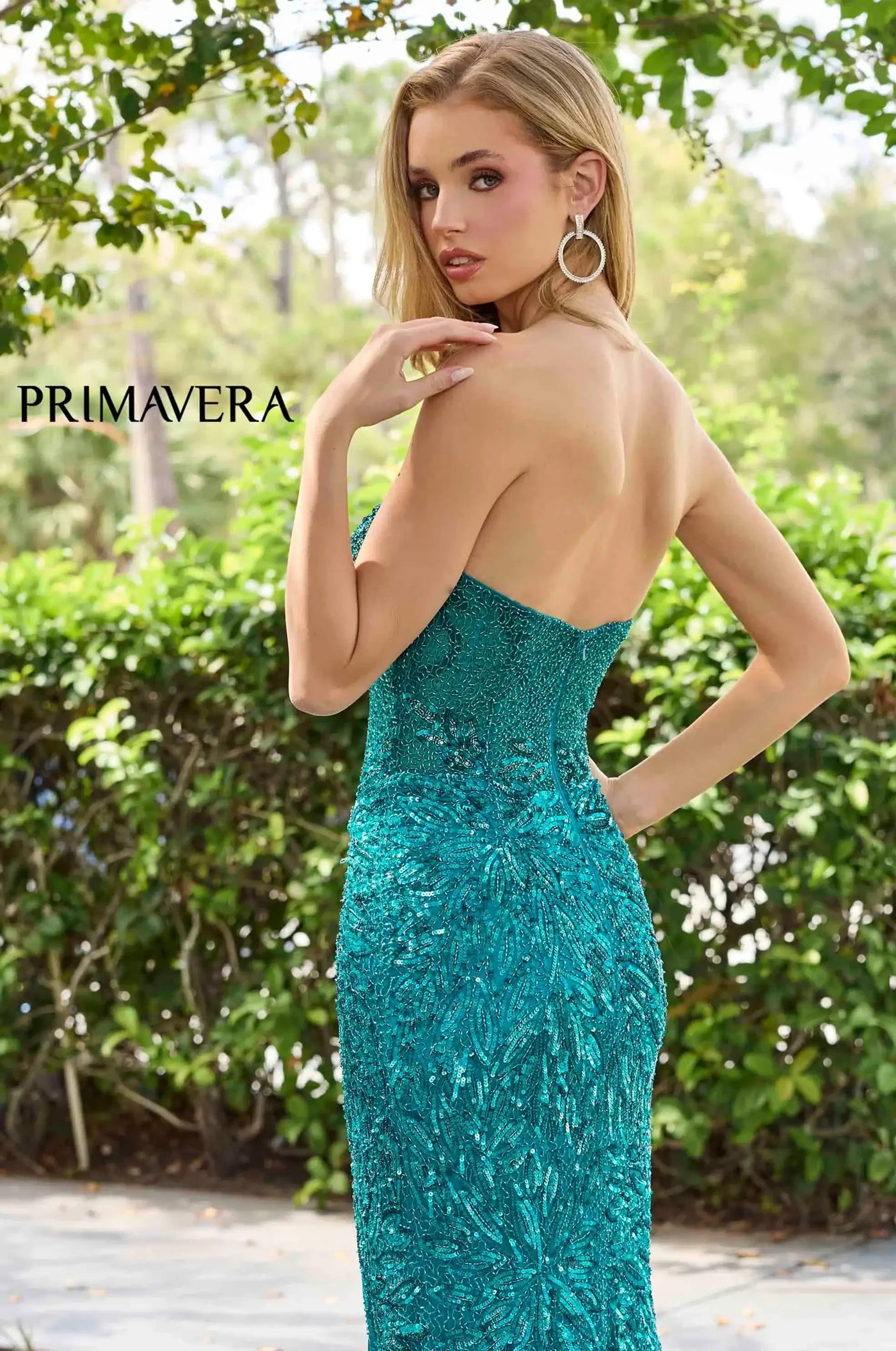 4321 - Primavera - Long Beaded Corset Gown