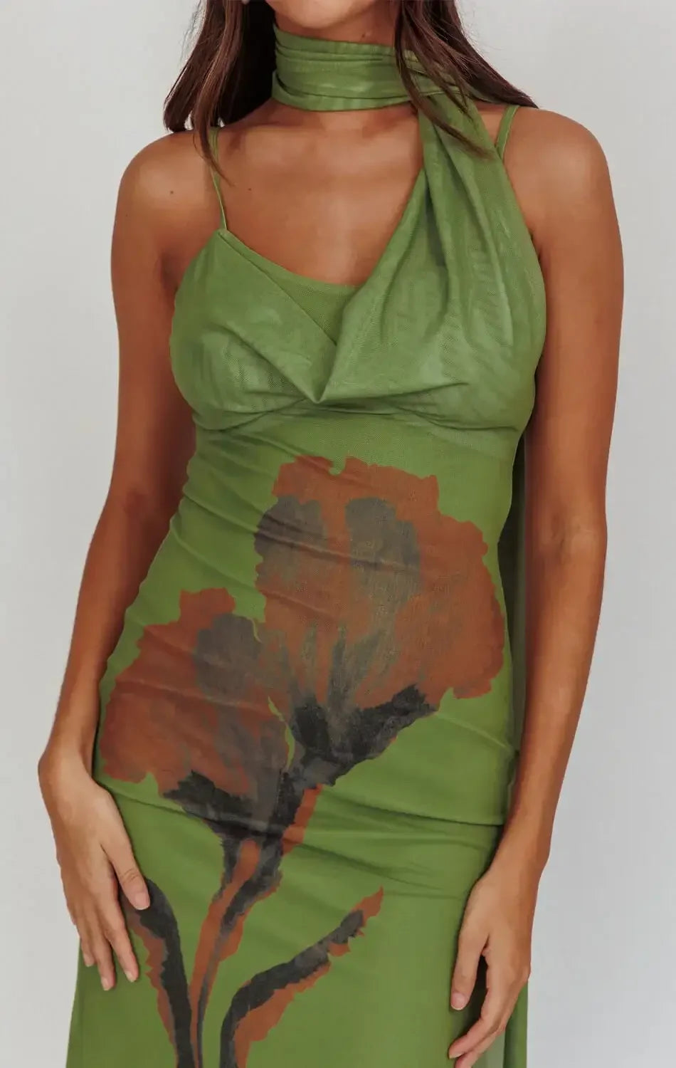 RUE MAXI DRESS - GREEN FLORAL