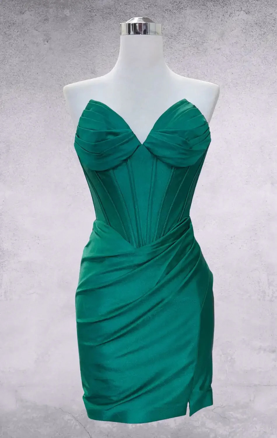 KNOX MINI DRESS - STRAPLESS SATIN COCKTAIL DRESS