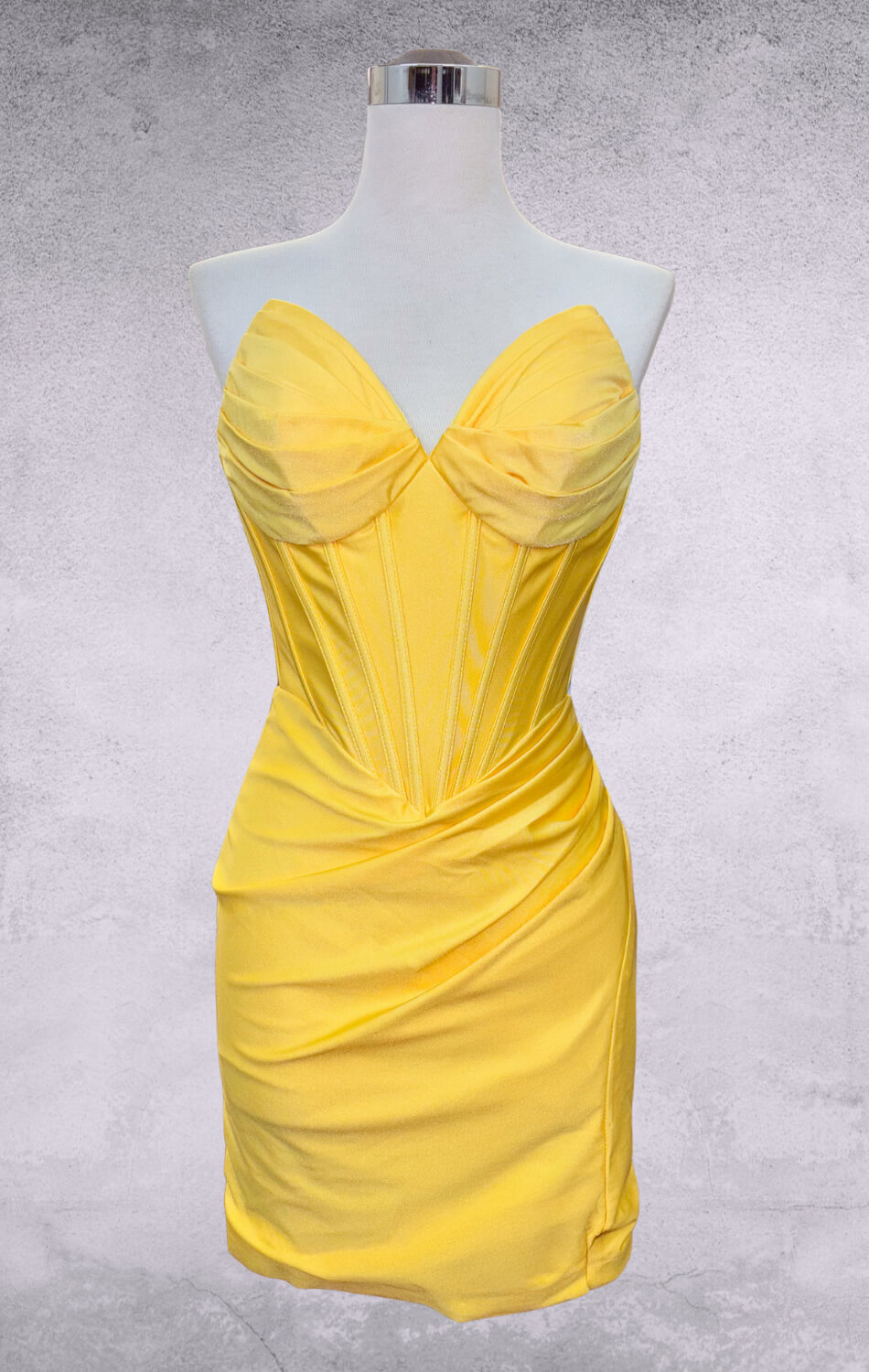 KNOX MINI DRESS - STRAPLESS SATIN COCKTAIL DRESS