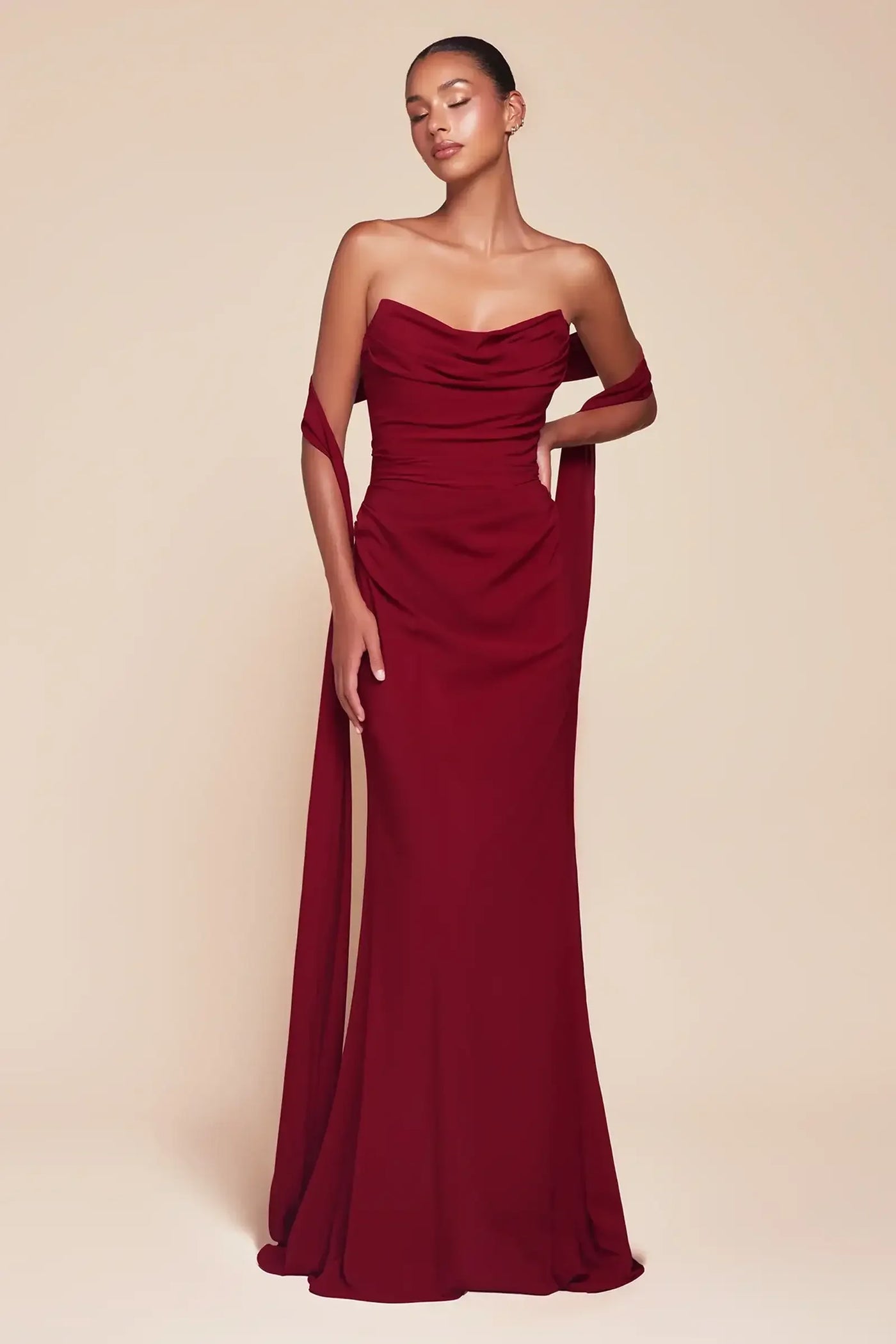 Caitlin Gown - Convertible Tie Chiffon Dress