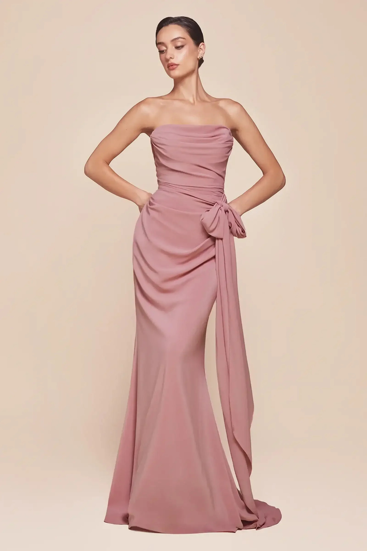 Caitlin Gown - Convertible Tie Chiffon Dress