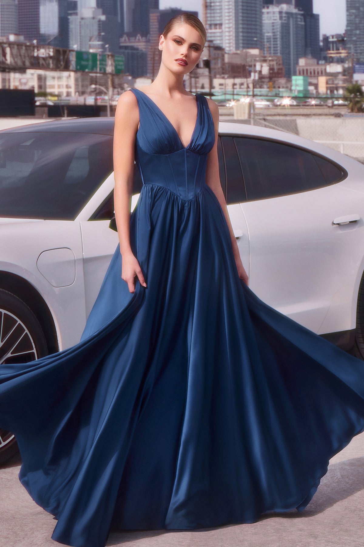 Ryder Satin A-Line Gown