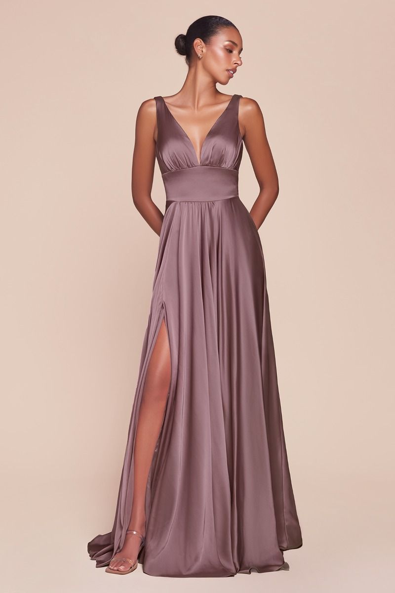 Kinsley Gown - Soft Satin A-line Dress