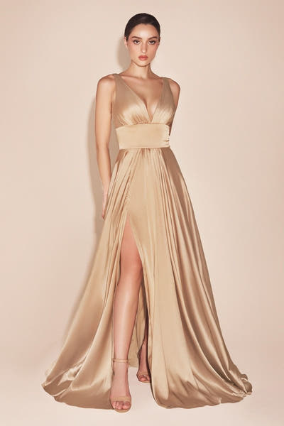 Kinsley Gown - Soft Satin A-line Dress
