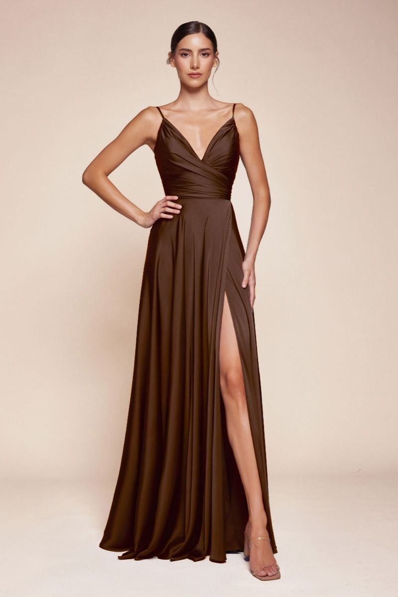 ERICA GOWN - SOFT SATIN A-LINE DRESS