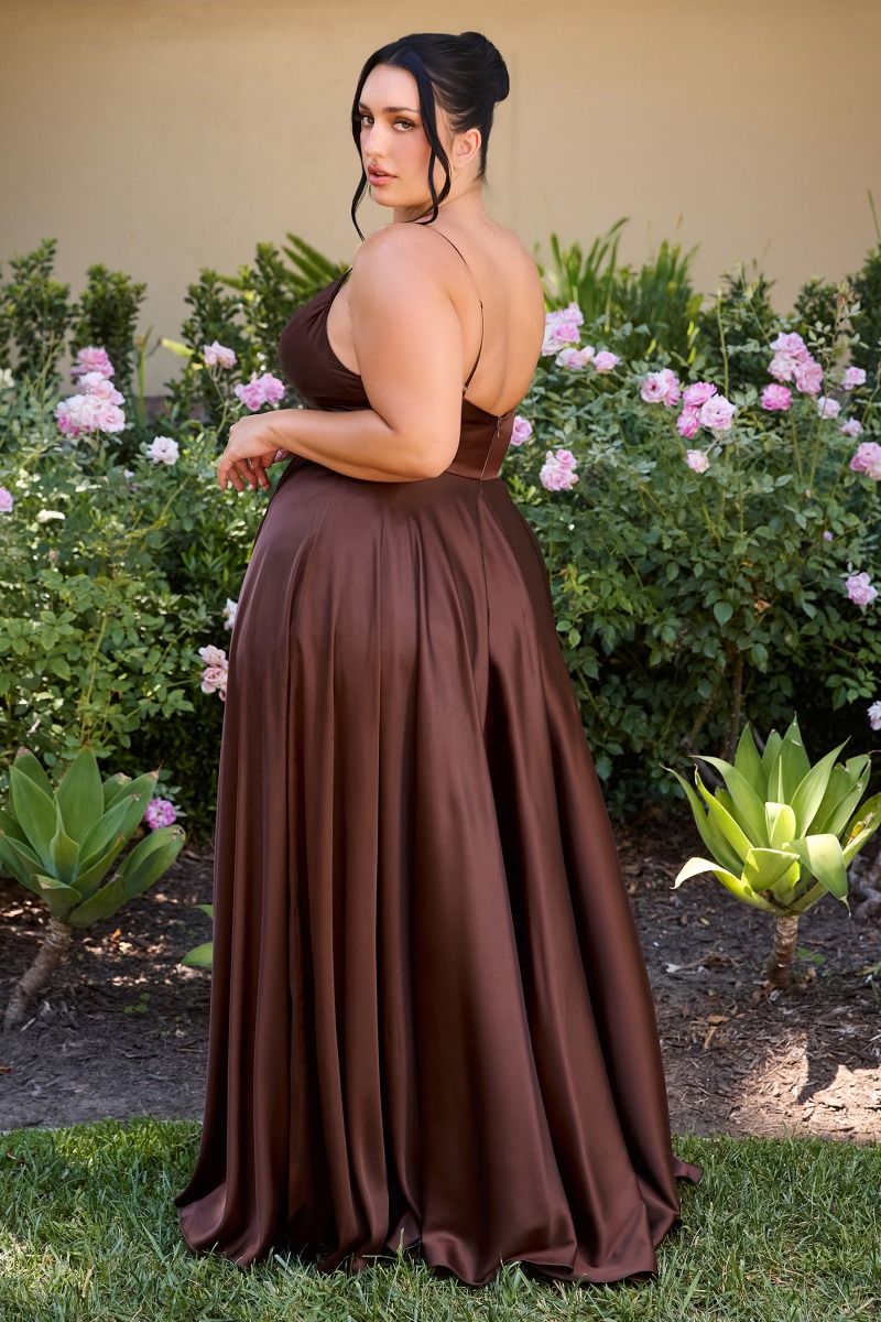 ERICA GOWN - SOFT SATIN A-LINE DRESS