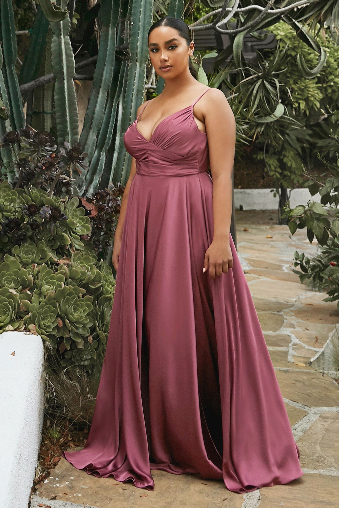 ERICA GOWN - SOFT SATIN A-LINE DRESS