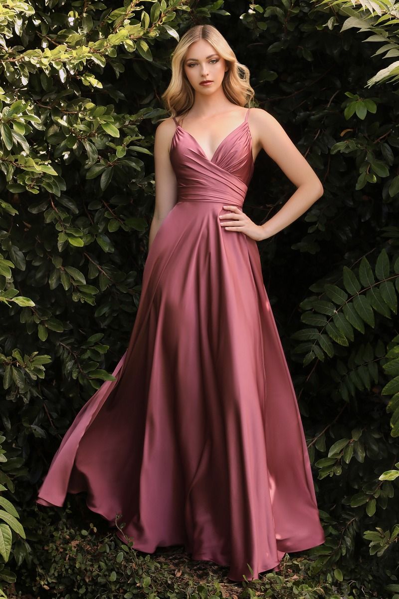 ERICA GOWN - SOFT SATIN A-LINE DRESS