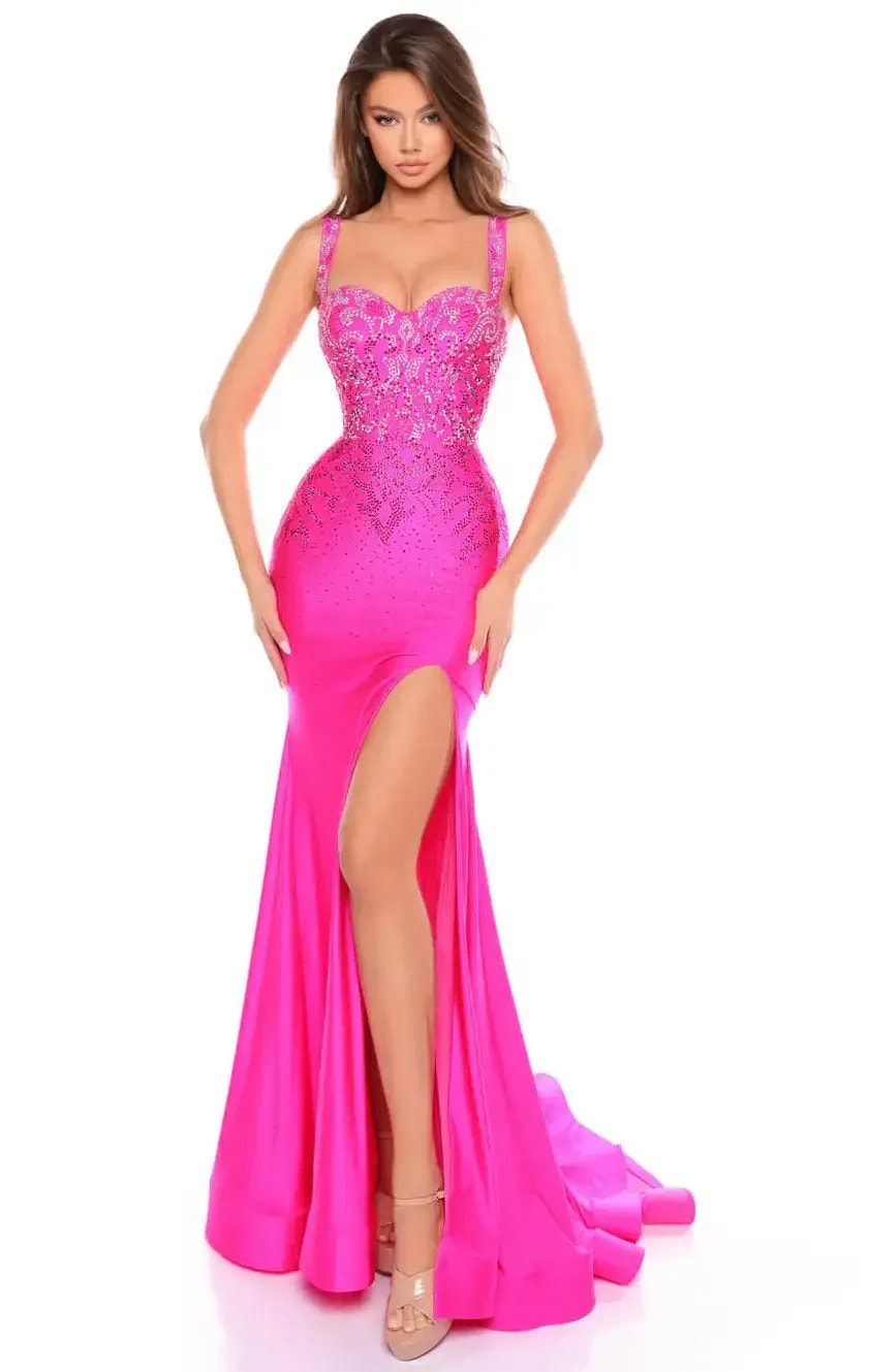 88101 - Amarra - Fitted Hot Stone Dress With Sweetheart Neckline