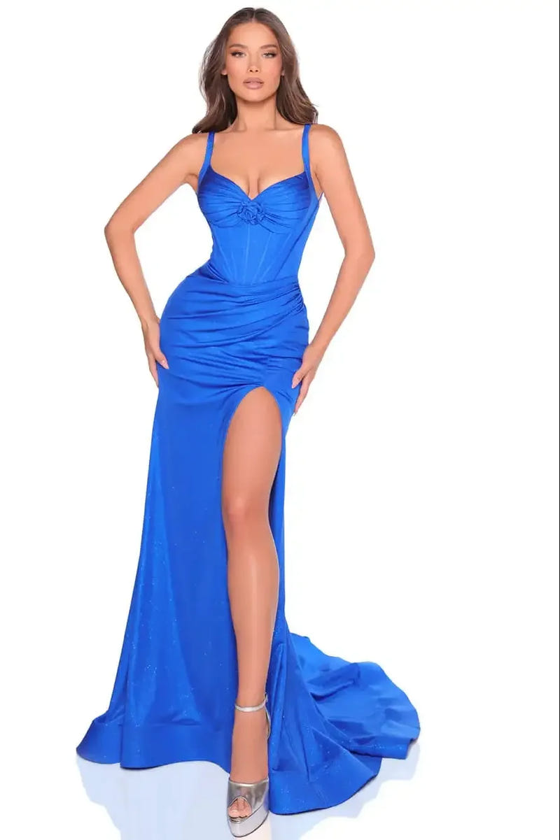 88234 - Amarra - Sparkly Fitted Dress With Corset Bodice