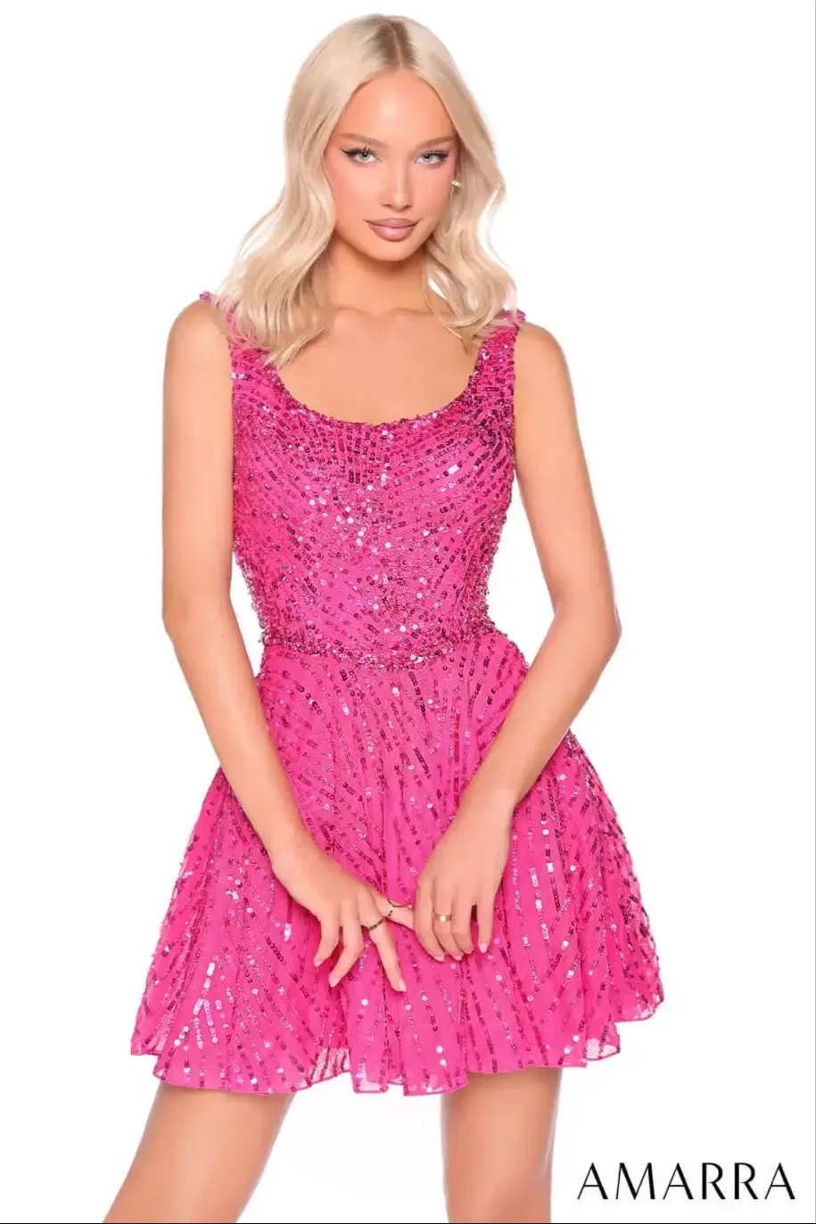88967 - Amarra - Sequin A-Line Mini Party Dress
