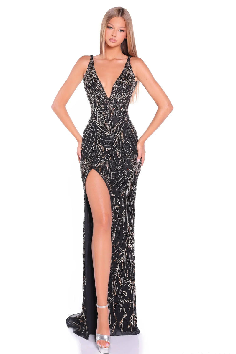 89179 - Amarra - Halter Sequin Evening Gown