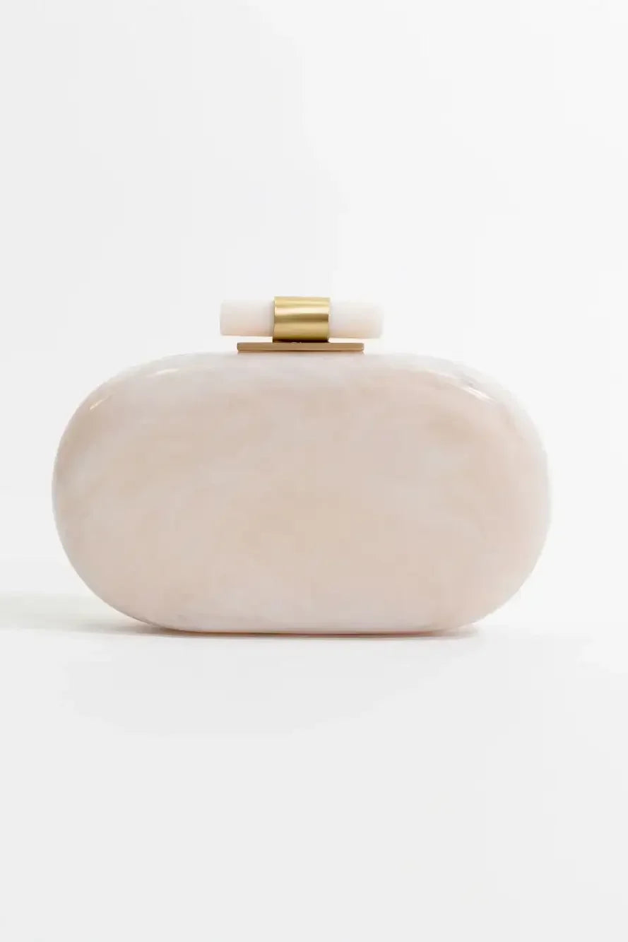 Ethereal Capsule Clutch - Pearl