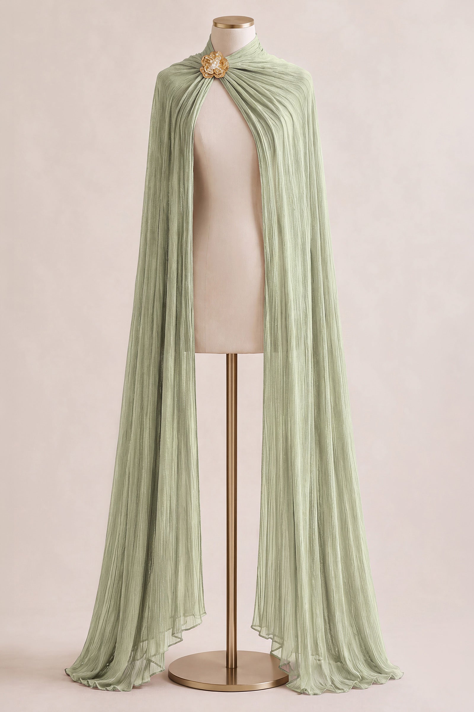 Shimmer Chiffon Scarf & Floral Accessory Set