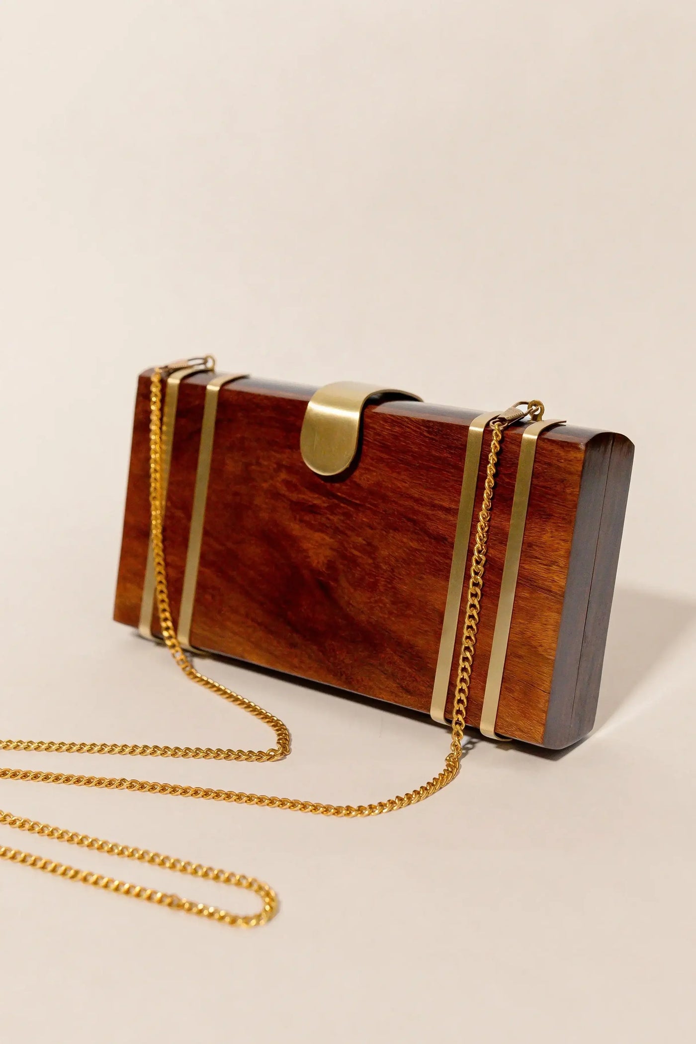 Wooden Opulent Clutch